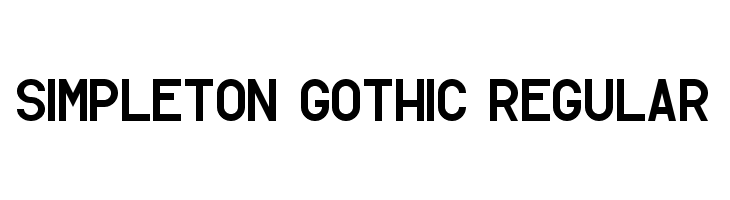 Simpleton Gothic Regular Font