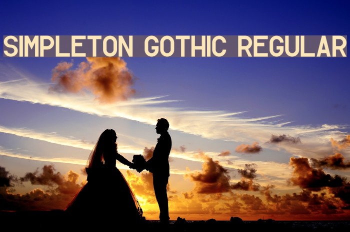 Simpleton Gothic Regular Font examples