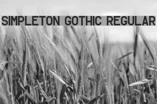 Simpleton Gothic Regular Font examples