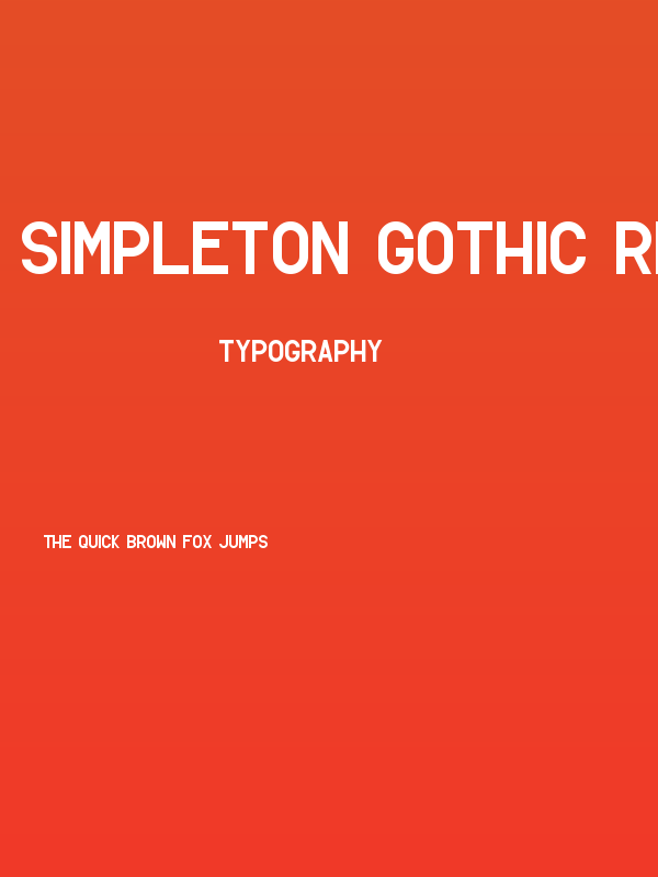 Simpleton Gothic Regular Poster
