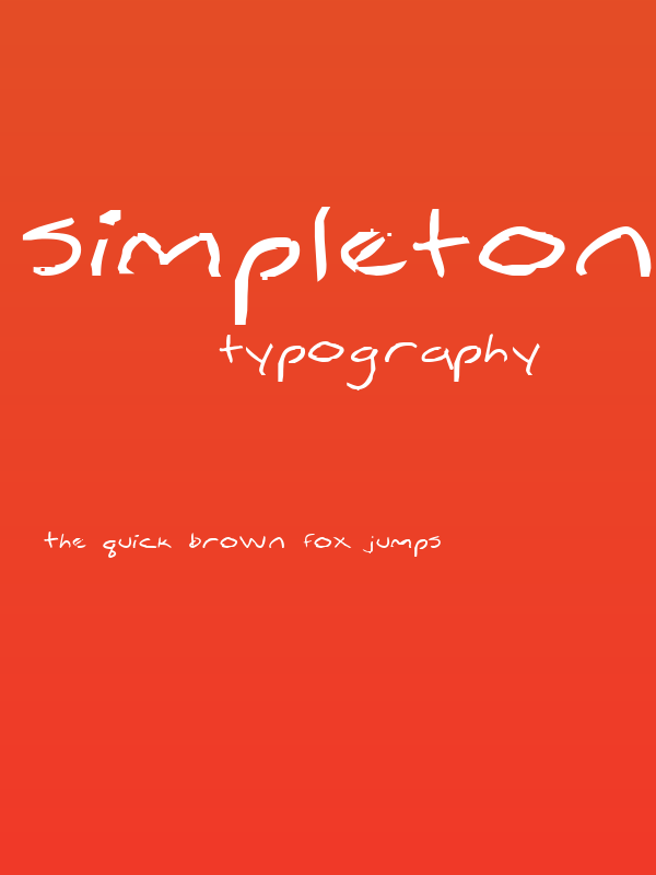 Simpleton Poster