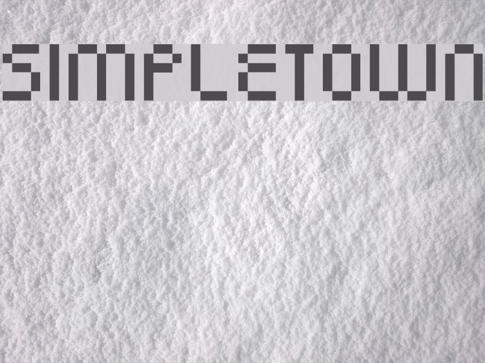 Simpletown Font examples