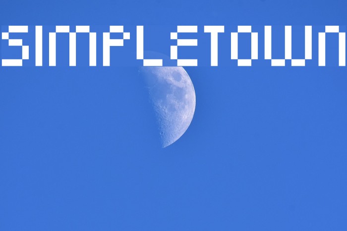 Simpletown Font examples