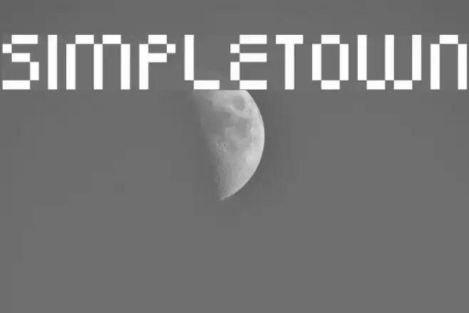 Simpletown Font examples