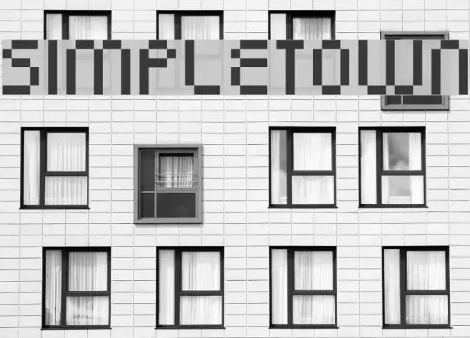 Simpletown Font examples