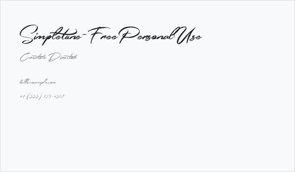 Simpletune-FreePersonalUse Business Card
