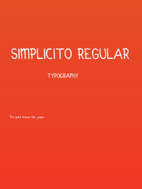 Simplicito Regular Poster