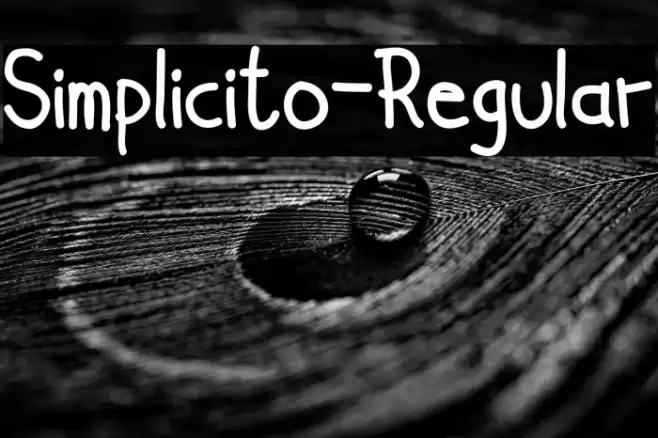 Simplicito-Regular Font examples