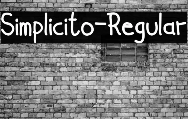 Simplicito-Regular Font examples