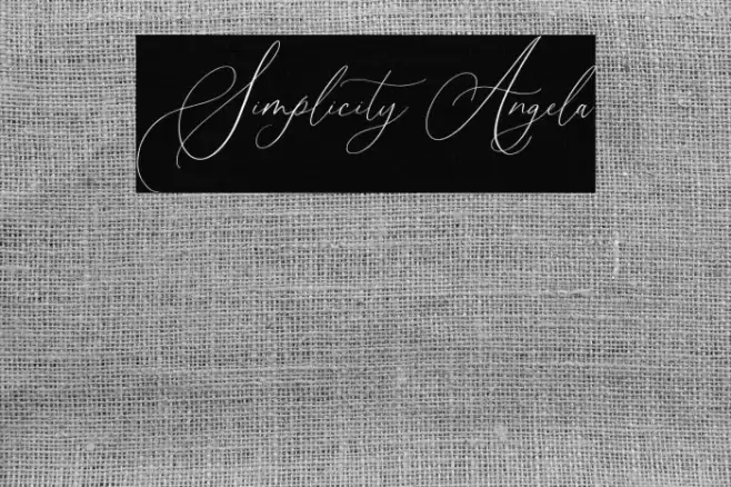 Simplicity Angela Font examples