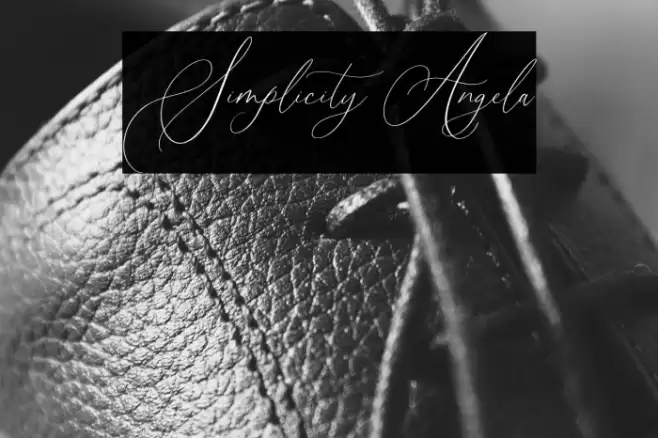 Simplicity Angela Font examples