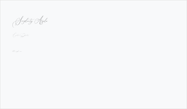 Simplicity Angela Business Card