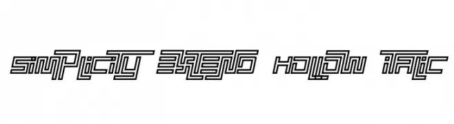 Simplicity Extend Hollow Italic  baixar fontes gratis