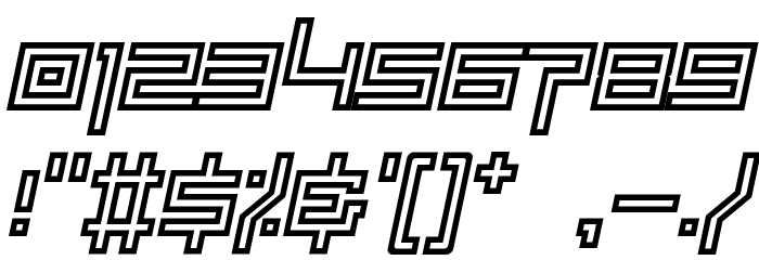 Simplicity Extend Hollow Italic Font OTHER CHARS