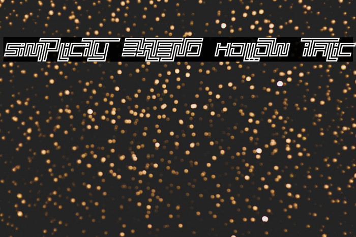 Simplicity Extend Hollow Italic Example 2