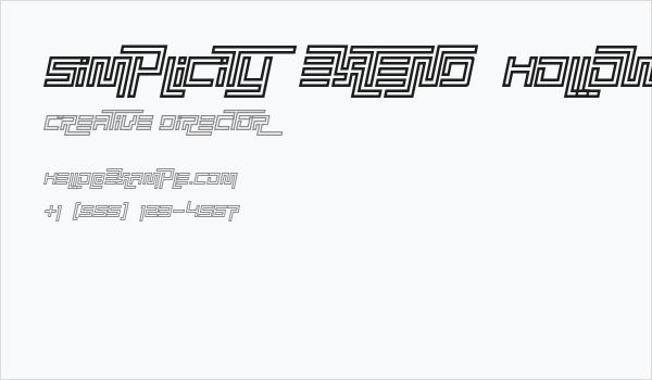 Simplicity Extend Hollow Italic Business Card