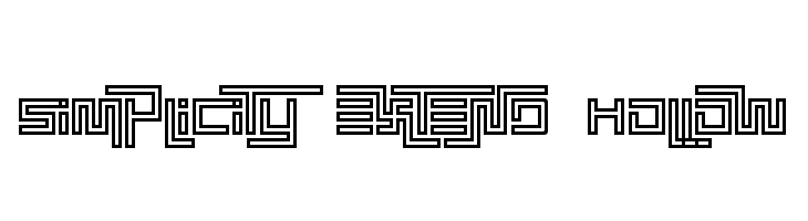 Simplicity Extend Hollow  font caratteri gratis