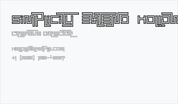 Simplicity Extend Hollow Business Card