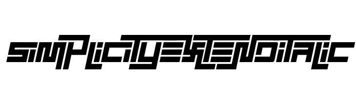 Simplicity Extend Italic  Frei Schriftart Herunterladen
