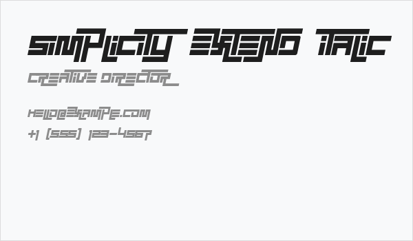 Simplicity Extend Italic Business Card