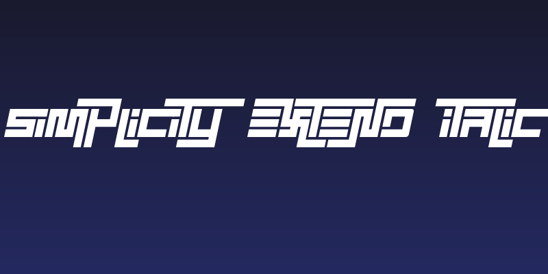 Simplicity Extend Italic Social Header