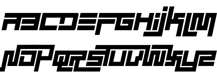 Simplicity Extend Italic Font LOWERCASE