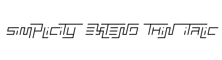 Simplicity Extend Thin Italic  Frei Schriftart Herunterladen