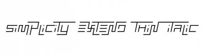 Simplicity Extend Thin Italic  Fuentes Gratis Descargar