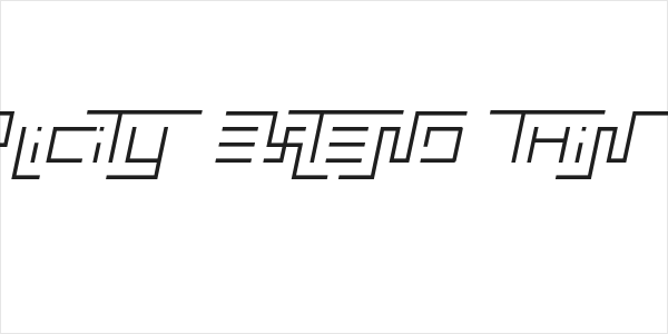 Simplicity Extend Thin Italic Logo