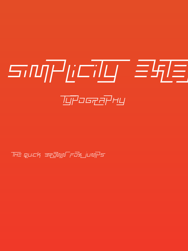Simplicity Extend Thin Italic Poster