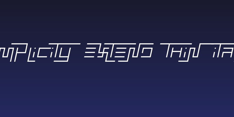 Simplicity Extend Thin Italic Social Header