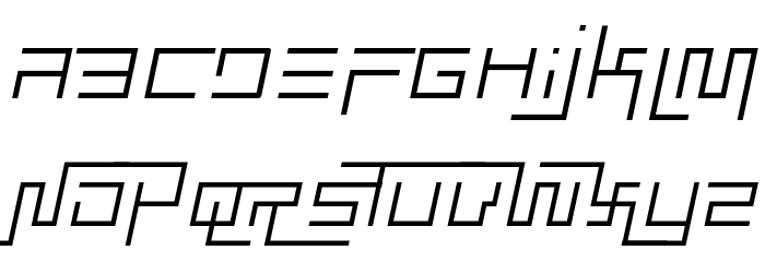 Simplicity Extend Thin Italic Font LOWERCASE