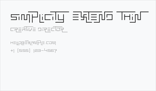 Simplicity Extend Thin Business Card