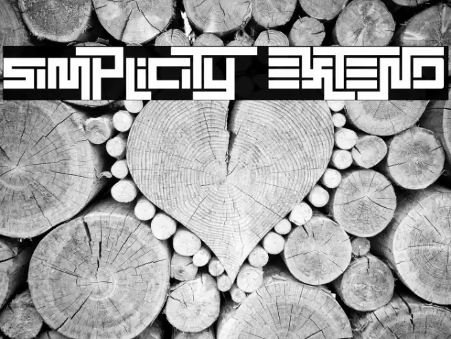 Simplicity Extend Font examples