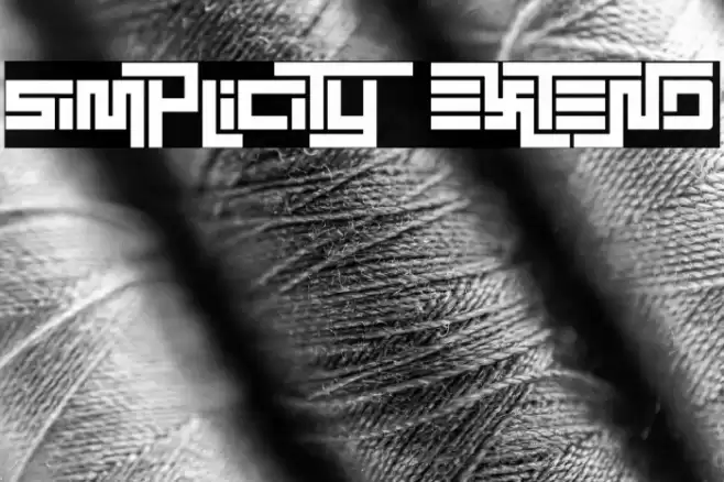 Simplicity Extend Font examples