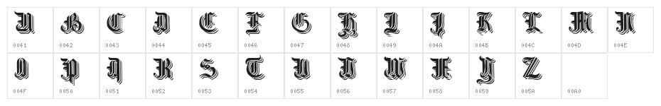 Simplicity No3 Character Map