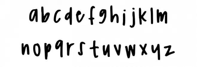 Simplicity Regular Schriftart Kleinbuchstaben