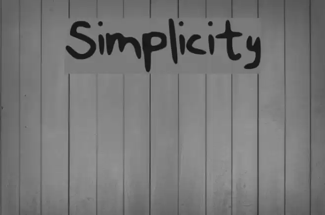 Simplicity フォント examples