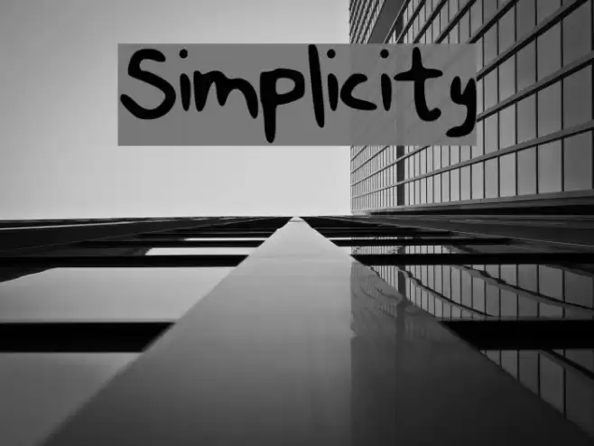 Simplicity フォント examples