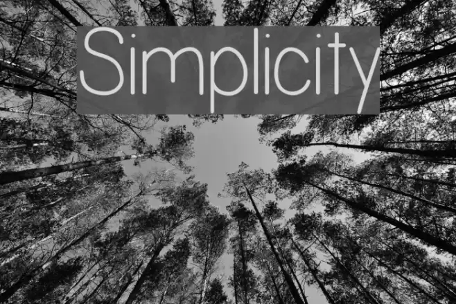 Simplicity Schriftart examples