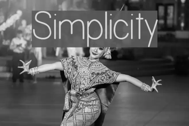 Simplicity Schriftart examples
