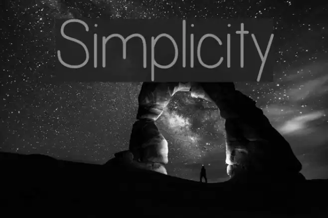 Simplicity Schriftart examples
