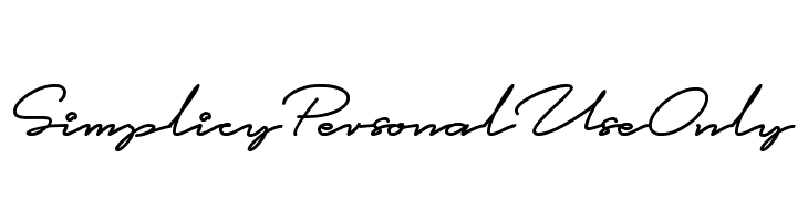 Simplicy Personal Use Only  font caratteri gratis
