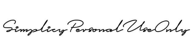 Simplicy Personal Use Only  Скачать бесплатные шрифты