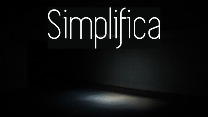Simplifica Font examples