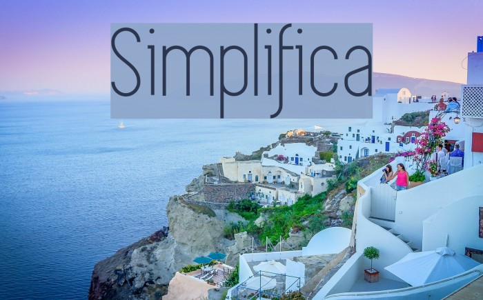Simplifica Font examples