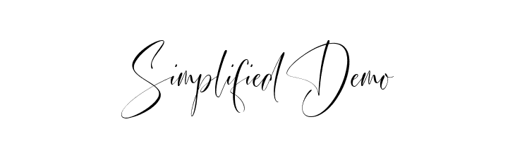 Simplified Demo  フリーフォントのダウンロード