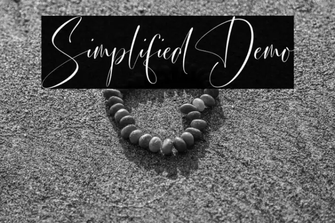 Simplified Demo Font examples