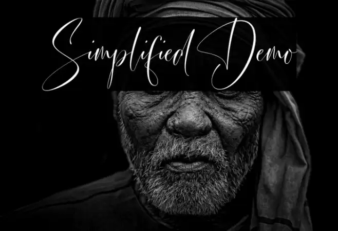 Simplified Demo Font examples