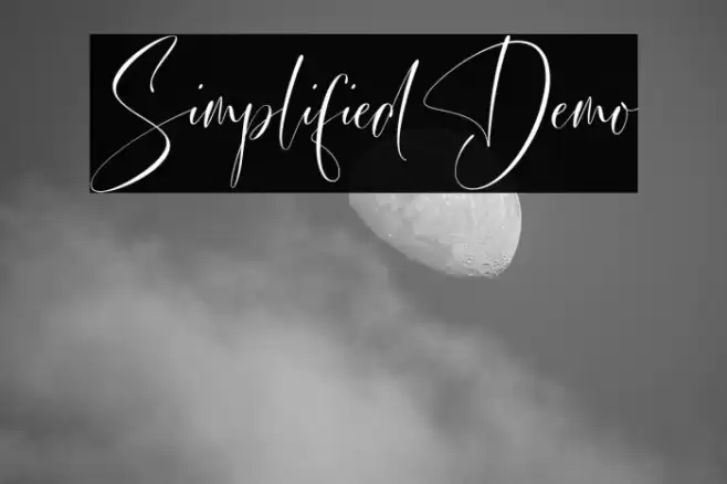 Simplified Demo Font examples